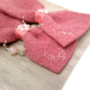 🍒3/$20 Handmade shoe clip Love Laugh